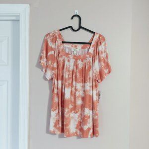 Spring vibes orange top NWT